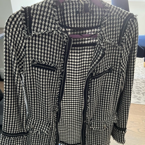 Zara tweed and houndstooth Jacket - Picture 1 of 6